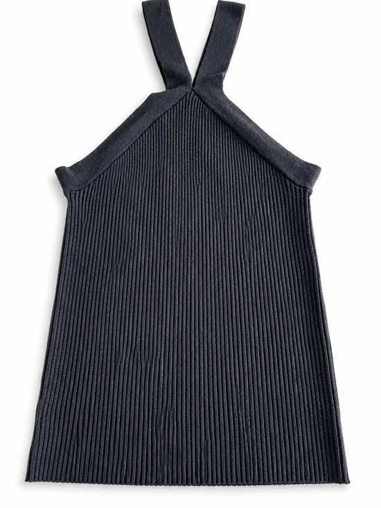 Worthington Tops - Worthington Black Ribbed Crossband Tank